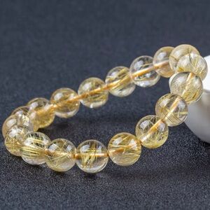 🆕New Natural Golden Rutilated Quartz 8mm Healing Gemstone Bracelet